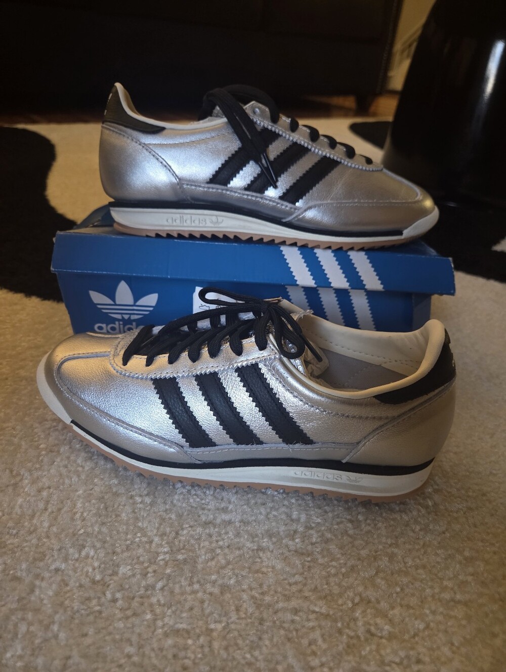 ADIDAS ORIGINALS  SL 72 OG ' SILVER METALLIC' SNEAKER SZ 7.5W